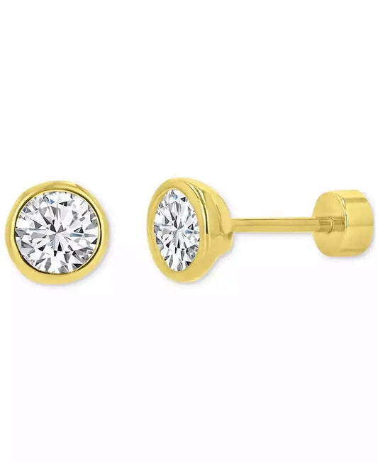 Cubic Zirconia Stud Earrings (1-1/2 ct. t.w.) in 14k Gold-Plated Sterling Silver | Macy's