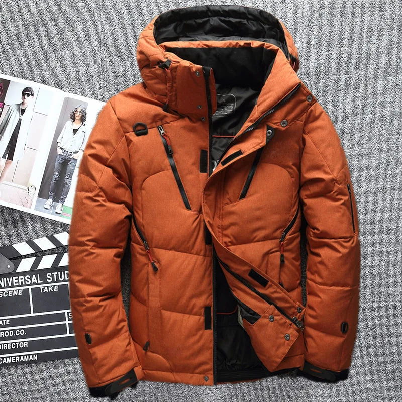 2023 High Quality 90% White Duck Down Jacket Men Coat Snow Parkas Male Warm Brand Clothing  Winter Down Jacket Outerwear