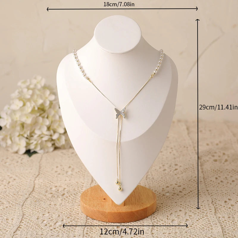 PU Model Bust Show Exhibitor Jewelry Display Necklace Pendants Mannequin Stand Earrings Organizer Ring Bracelet Storage Stand