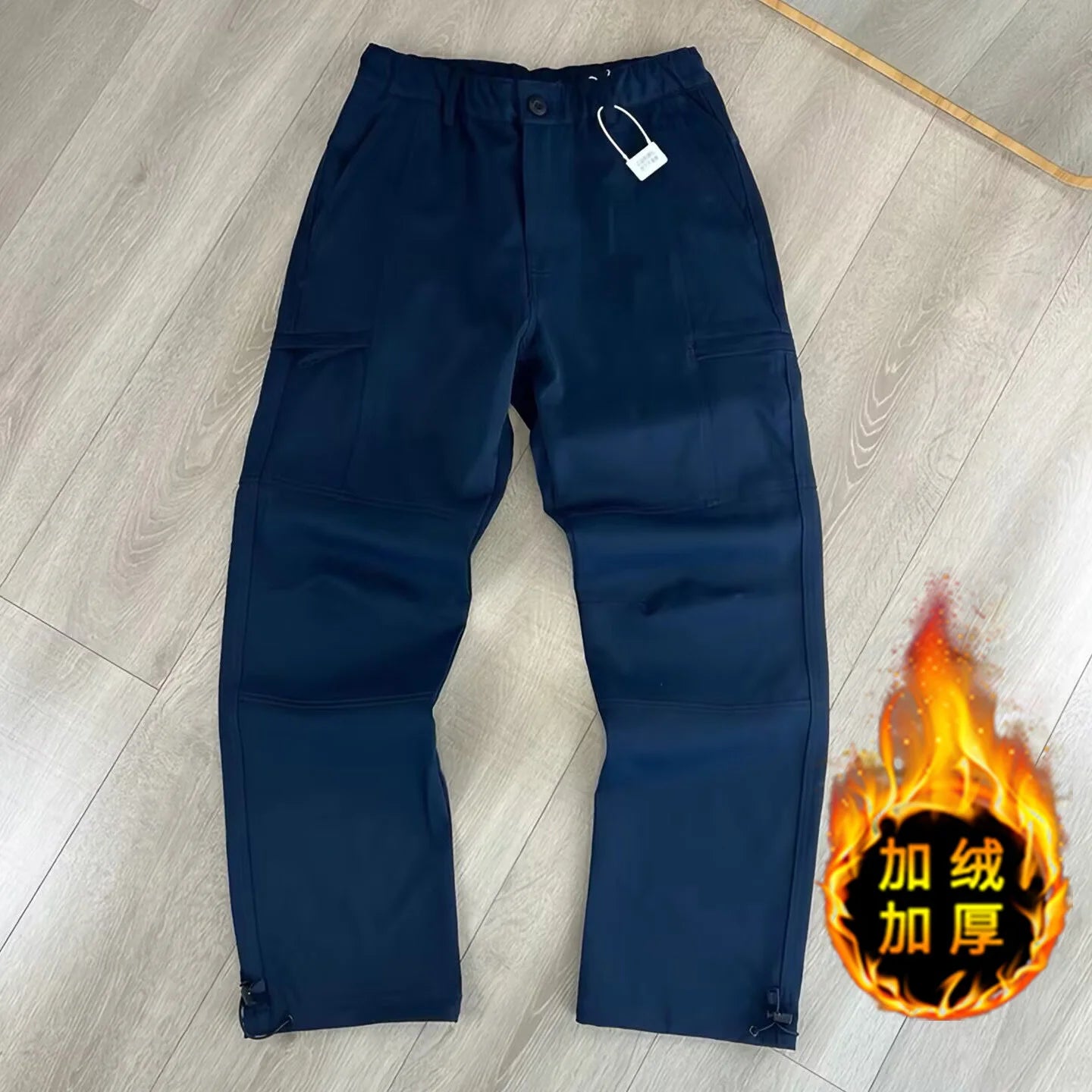 Outdoor Softell Pants Men's Autumn Winter Windproof Waterproof Thiened Fce Lined Straight Leg Hiking Mountain Climbing...