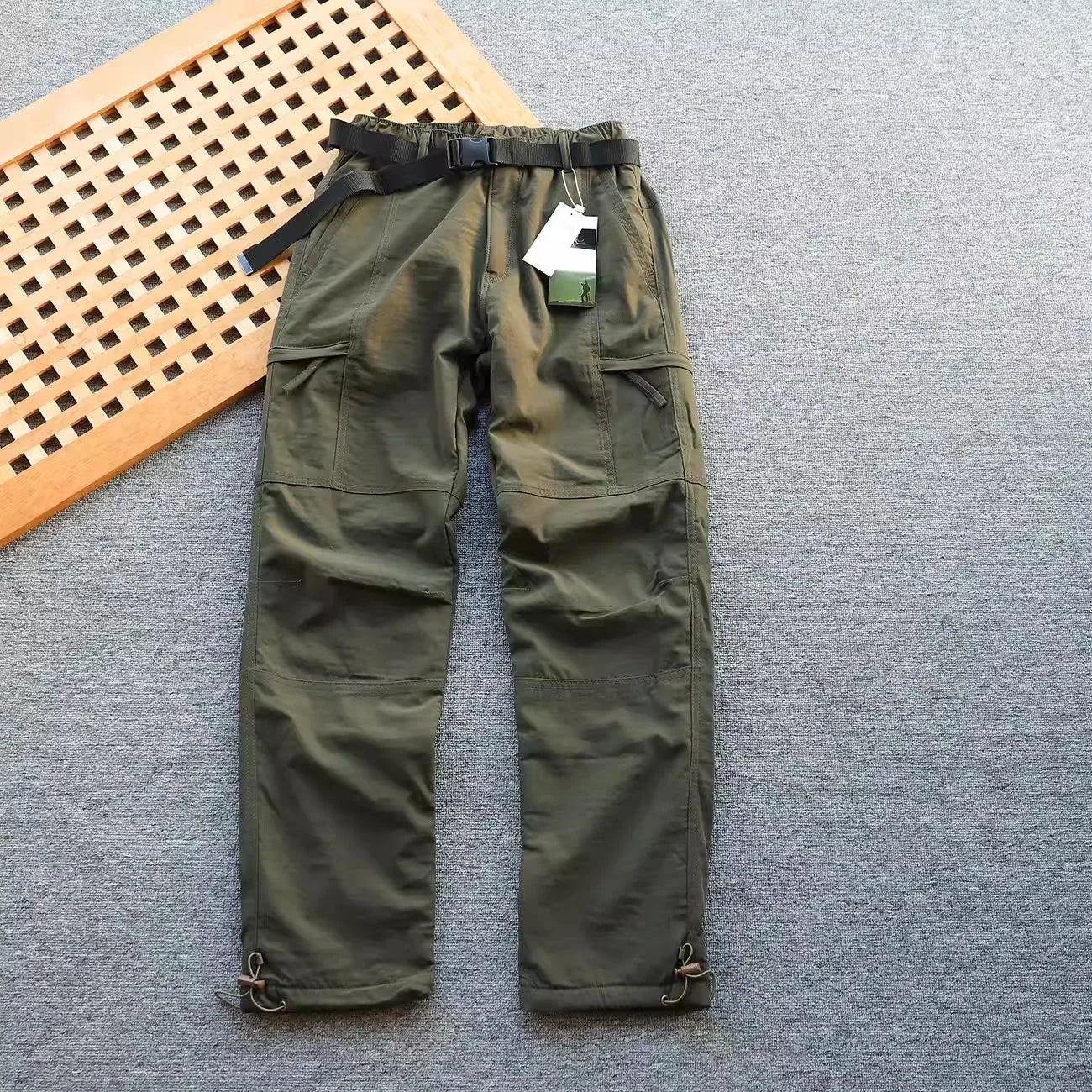 Outdoor Softell Pants Men's Autumn Winter Windproof Waterproof Thiened Fce Lined Straight Leg Hiking Mountain Climbing...