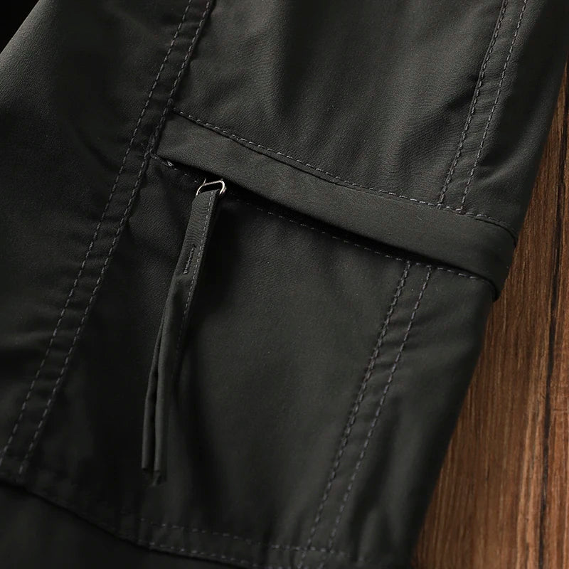 Outdoor Men's Windproof Waterproof Hiking Sports Loose Straight Multibag Workwear Casual Long Trousers Faionable Urban Sle