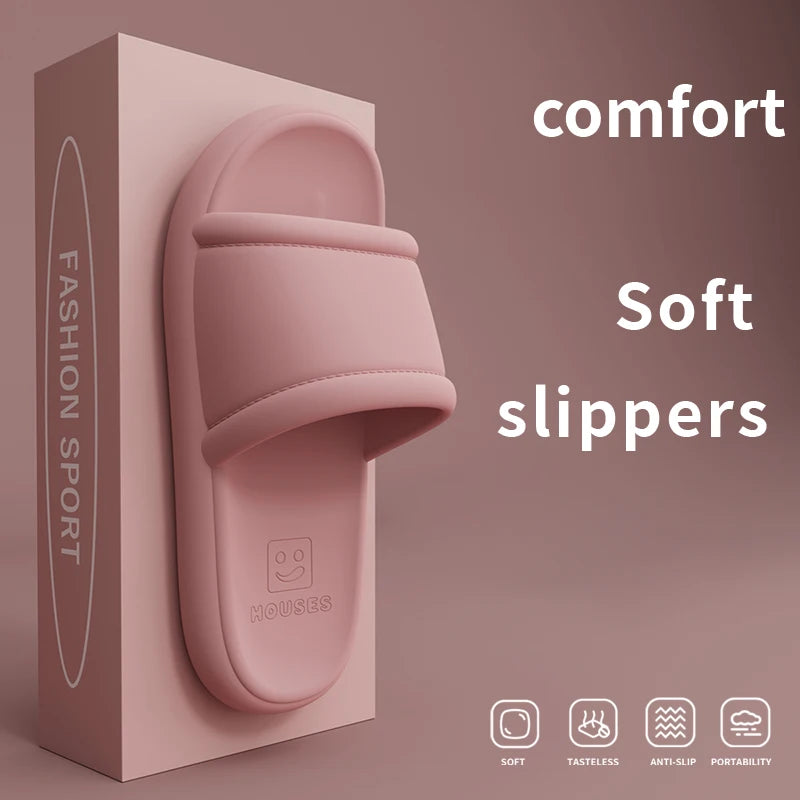 New Men's Slippers EVA Non-slip Bathroom Slipper Soft Comfortable Home Summer Sandal Indoor Bathroom Slippers Male Shower Shoes