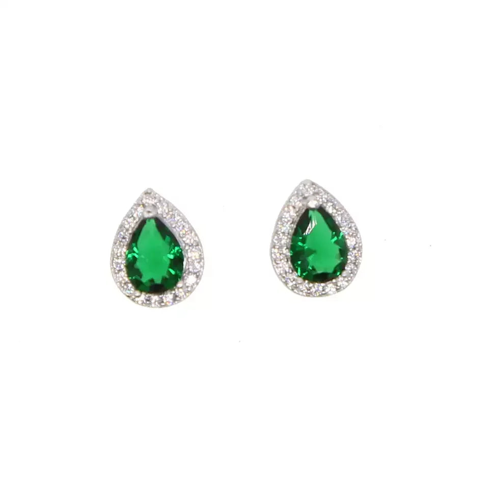 2023 New Arrived Top Quality Classic Fashion Girl Women Jewelry Geometric Shaped Colorful Simple CZ Stud Earring