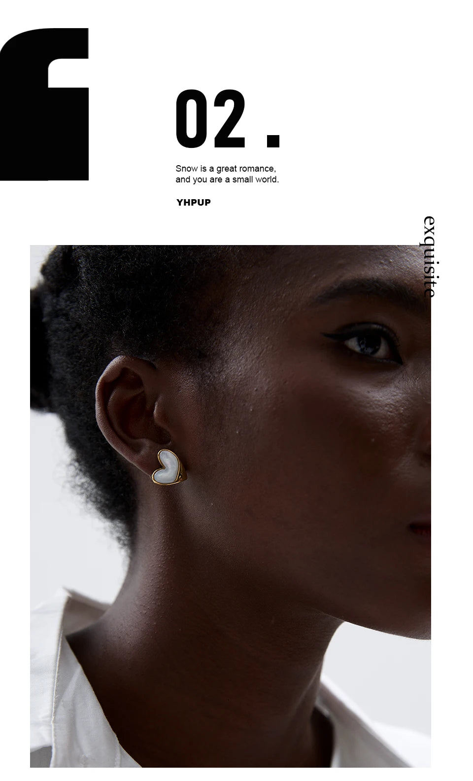 Yhpup Exquisite Stainless Steel Natural Shell Heart Love Chic Stud Earrings for Women Gold Color Fashion Charm Jewelry Bijoux