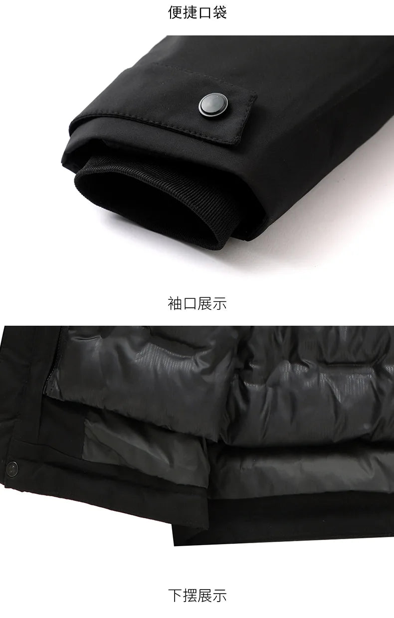 Top Grade Thicken Fashion Winter Casual Outerwear Warm Designer Hooded Parka Coat Mens Newest Jacket Windbreaker Mens Clothes