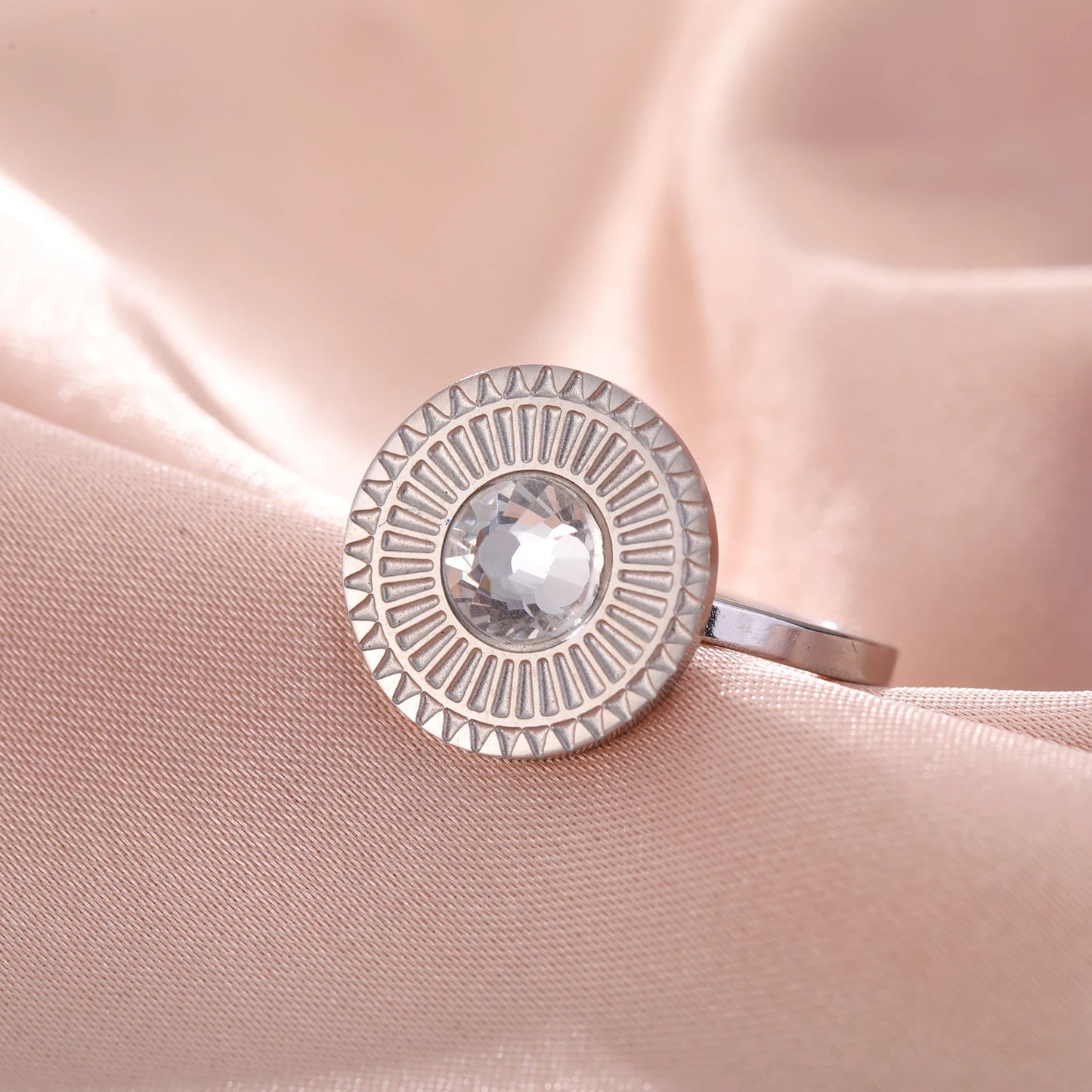 Skyrim Turquoise Rings for Women Stainless Steel Gold Color Natural Stone Crystal Ring Bohemian Jewelry Valentine Gift Wholesale