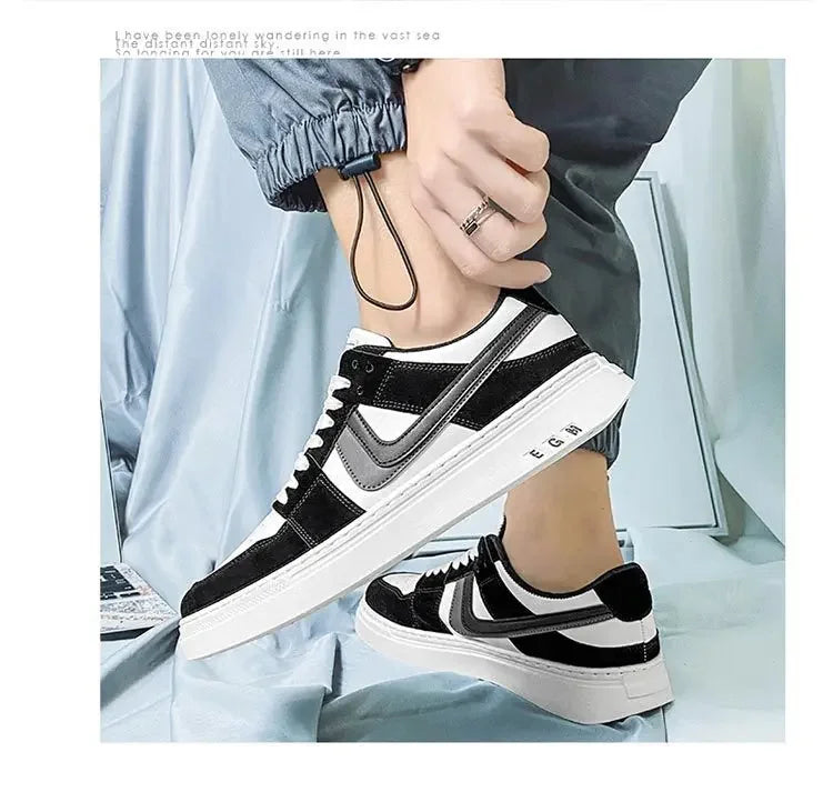 2025 Spring New Men's Sneakers Fashion Casual Board Shoes for Men's Lace Up Versatile Trendy Man's Sports Shoes Flat Bottom