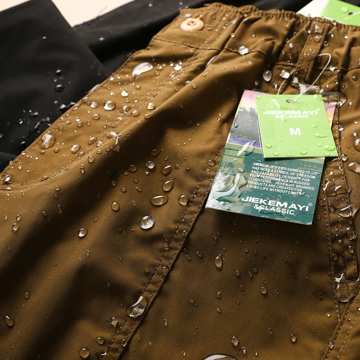 Outdoor Men's Windproof Waterproof Hiking Sports Loose Straight Multibag Workwear Casual Long Trousers Faionable Urban Sle