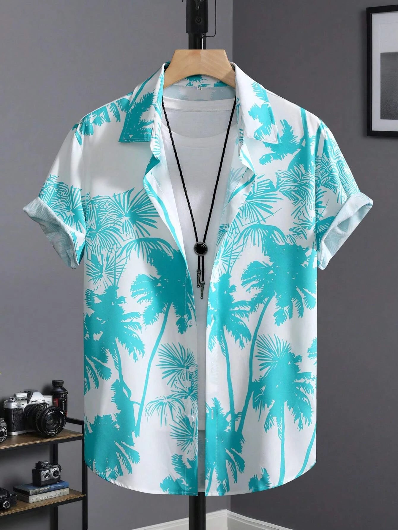 Hawaiian Shirt Man Print Casual Thin Beach Slim Fashion Shirt High Quality Luxury Black Social Vintage Funny Oversized Clothes