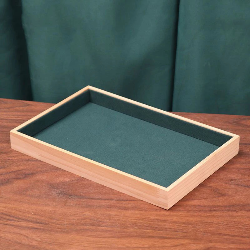 Fashion Wood Jewelry Tray Storage Trays Pendant Necklace Bracelet Earrings Ring Display Plate Desktop Drawer Sundries Organizers