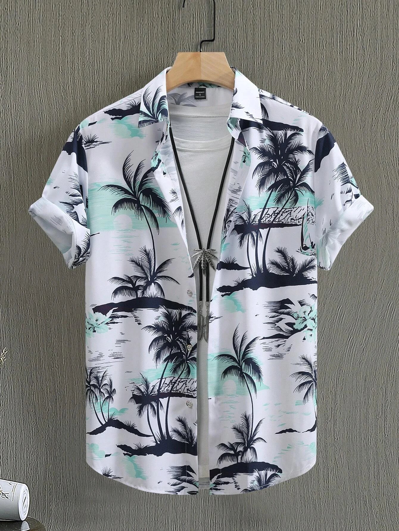 Hawaiian Shirt Man Print Casual Thin Beach Slim Fashion Shirt High Quality Luxury Black Social Vintage Funny Oversized Clothes