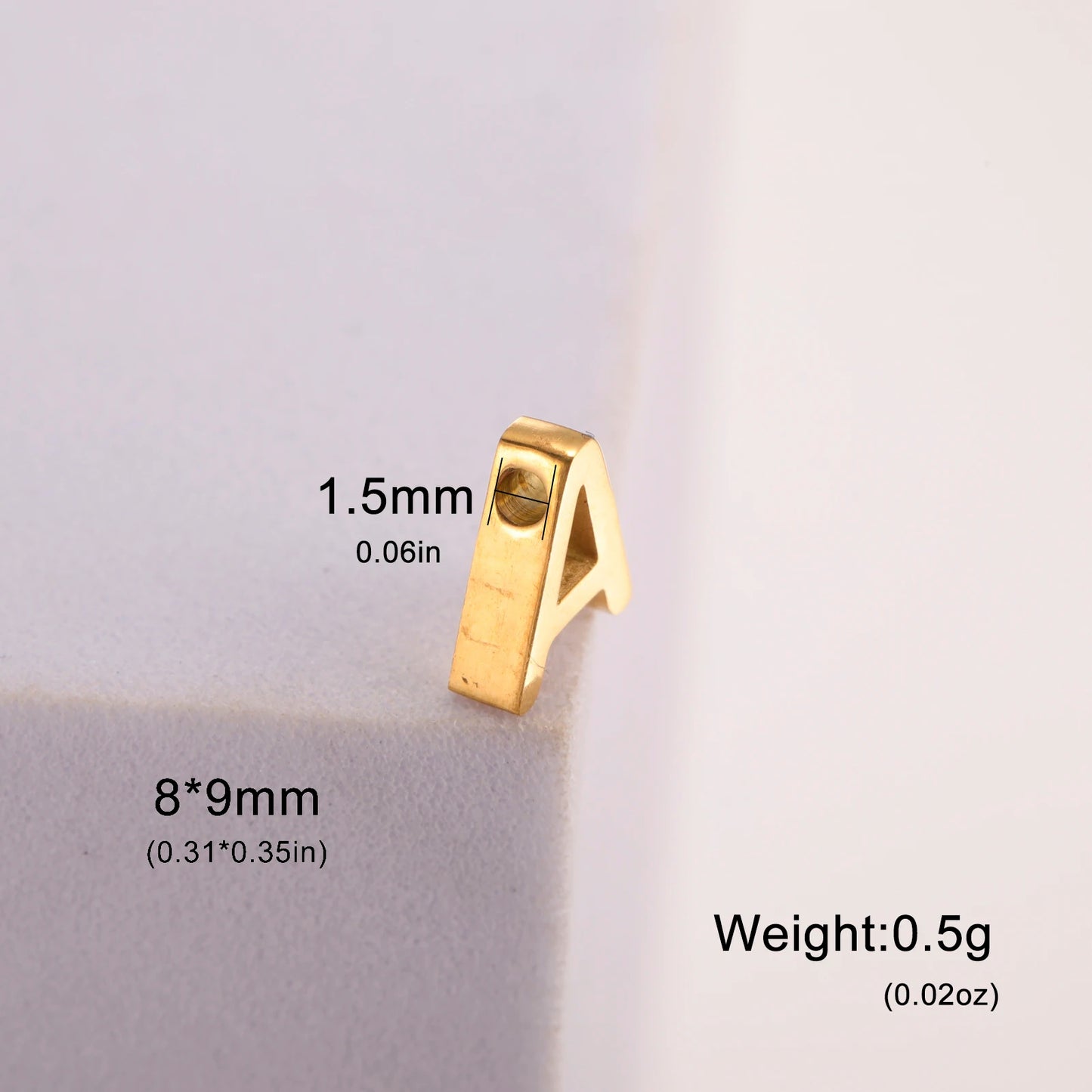 EUEAVAN 5pcs Stainless Steel A-Z Letter Alphabet Charms Pendant for Necklace Earrings Bracelets Jewelry Making DIY Accessories