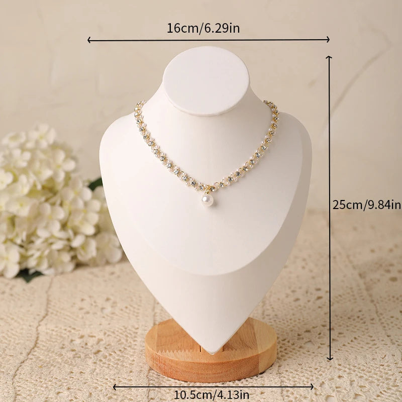 PU Model Bust Show Exhibitor Jewelry Display Necklace Pendants Mannequin Stand Earrings Organizer Ring Bracelet Storage Stand