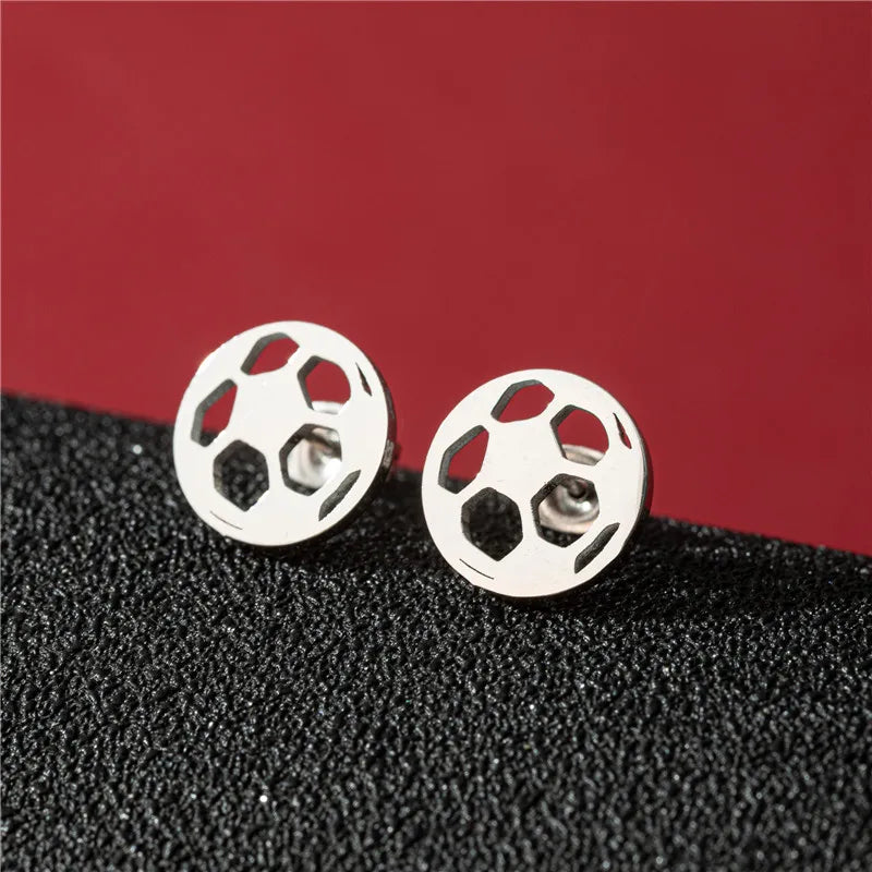 100% Stainless Steel Women Earrings Multiple Style Flamingo Moon Music Ballet Soccer Ear Cartilage Stud Piercing Jewelry Gift