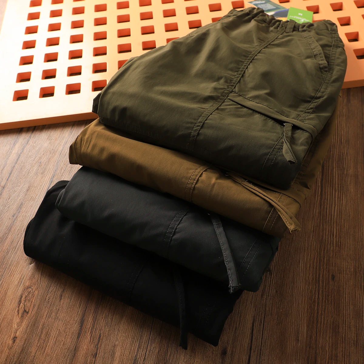 Outdoor Men's Windproof Waterproof Hiking Sports Loose Straight Multibag Workwear Casual Long Trousers Faionable Urban Sle