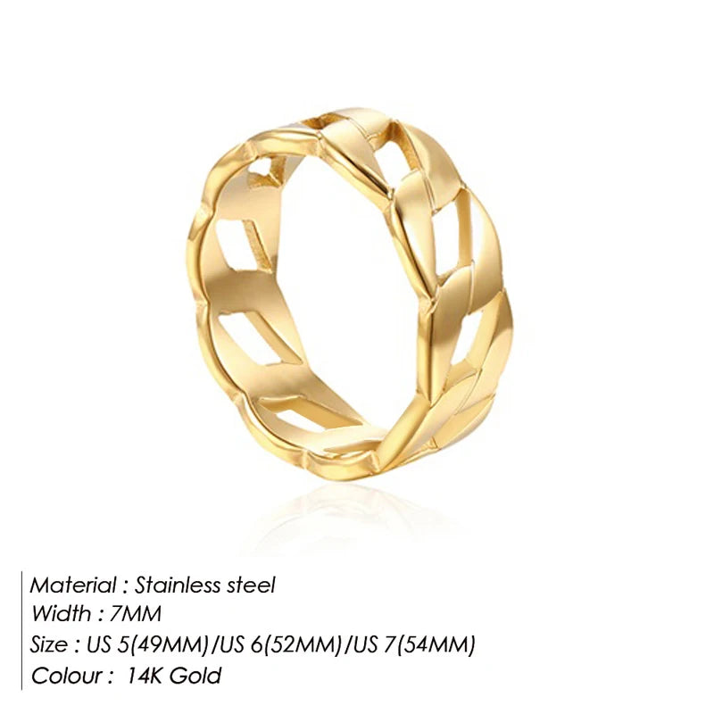 Fashion Ring 316L Stainless Steel Ring Anillo Ringen Mujer Women Rings Bague Couple Matching Jewlery Fashion Gifts Do not fade