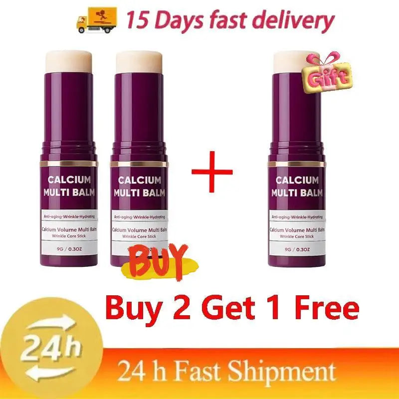 Calcium Volume Multi Balm Korean Skincare Stick Face & Eye Cream Collagen Deep Moisturizing Anti-Wrinkle Suitable for Pre Makeup