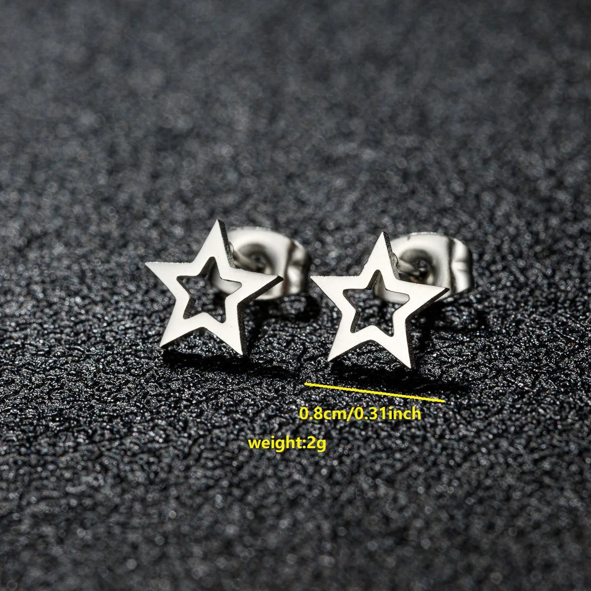 Vintage Simple Star Moon Circle Geometry Stainless Steel Stud Earrings for Women Trendy Earing Piercing Jewelry Gift