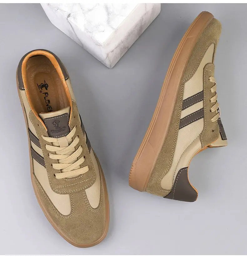 High Quality Leather Sneakers Men Trainers Classic Casual Sports Shoes Man Flat Sneakers Outdoor Non-slip Men's Skateboard Shoes