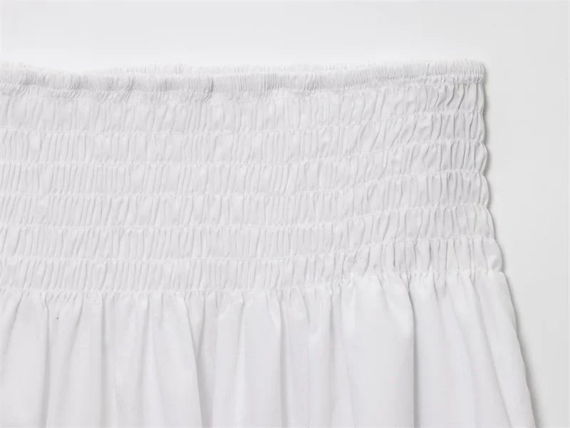 Women's Skirt 2025 New European and American Style Solid Color Poplin Long Skirt Summer Women's Casual Midi Skirt