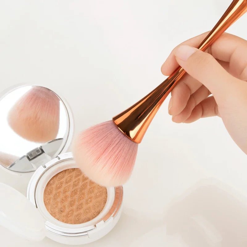 Rose Gold Powder Blush Makeup Brushes Professional Make Up Brush Soft Hair Large Nail Dust Cleaner Manicure Cosmetic Beauty Tool
