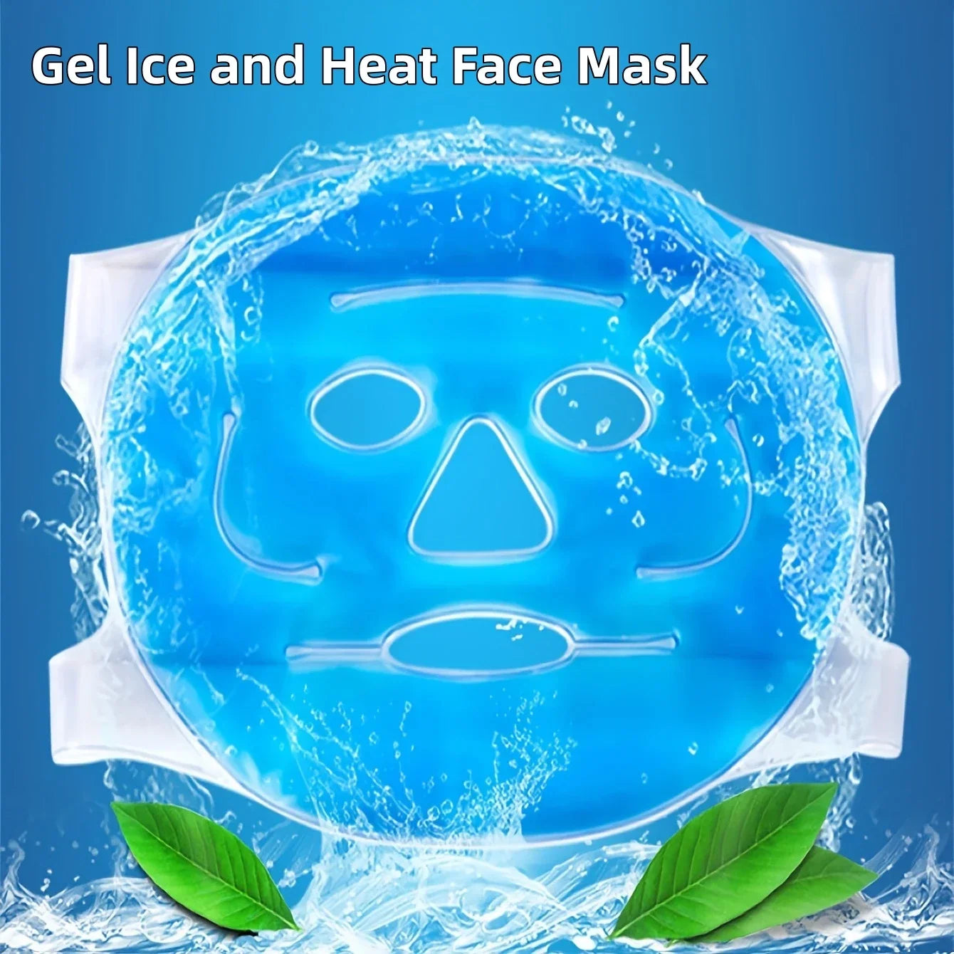 Face Cooling Mask Gel Eye Mask Ice Pack Cooling PVC Hot Cold Therapy Skin Care Tool Gel Face Mask Skin Firming Spa Sleep Mask