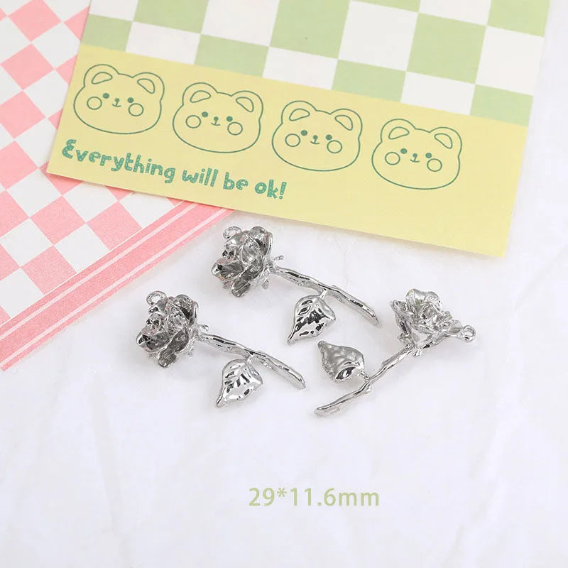 Wholesale Y2K Silver Charms for Jewelry Making Accessories DIY Pendant Necklace Bracelet Earring Women Girl Luxury Female Gift