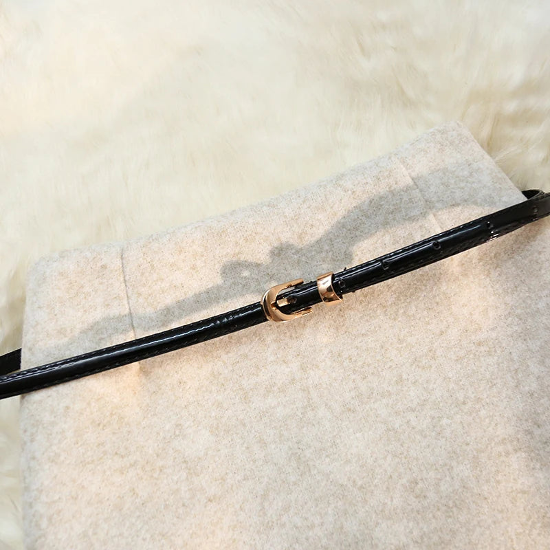 Seoulish 2024 New Autumn Winter Wrapped Woolen Midi Skirts for Women Fashion High Waist Solid Color Office Lady Straight Skirts