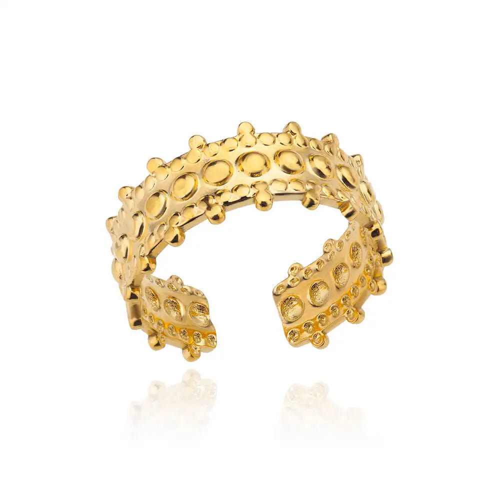 Stainless Steel Twist Chain Adjustable Rings for Women Men Simple Geometric Leave Flower Open Ring Jewelry Female Holiday Gifts