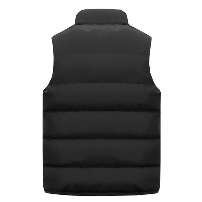 Men Casual Fashion Warm Comfortable Sleeveless Jacket Vest Coat Autumn Winter Mandarin Collar Sports Men Vest Outerwear