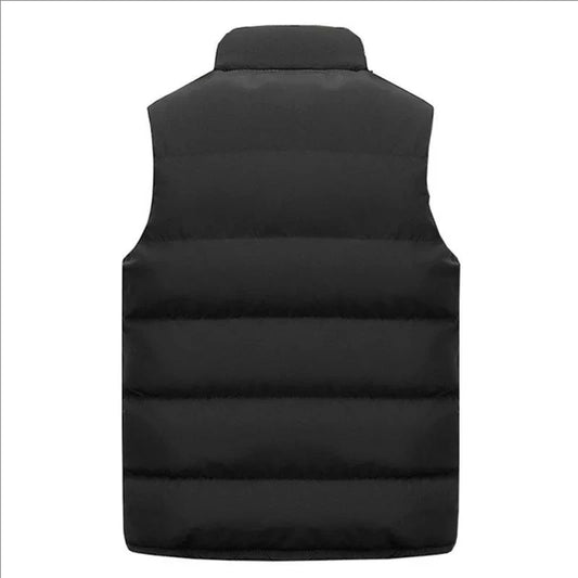 Men Casual Fashion Warm Comfortable Sleeveless Jacket Vest Coat Autumn Winter Mandarin Collar Sports Men Vest Outerwear