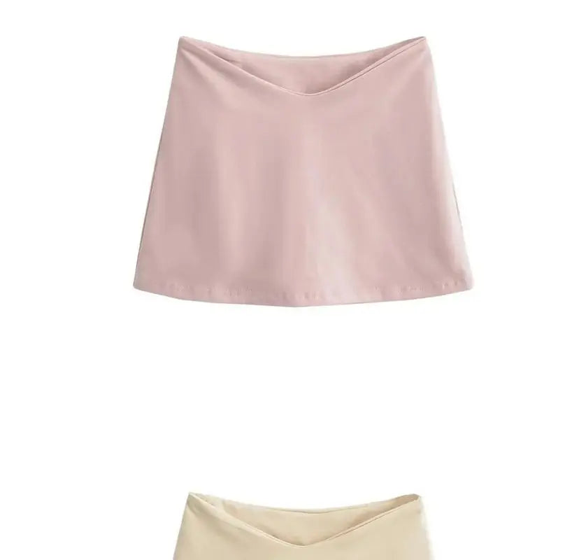 Women Summer Sexy Shorts Skirts Summer Korean Low Waist Office Ladies Mini Skirts Fashion Casual Solid A Line Skirts New