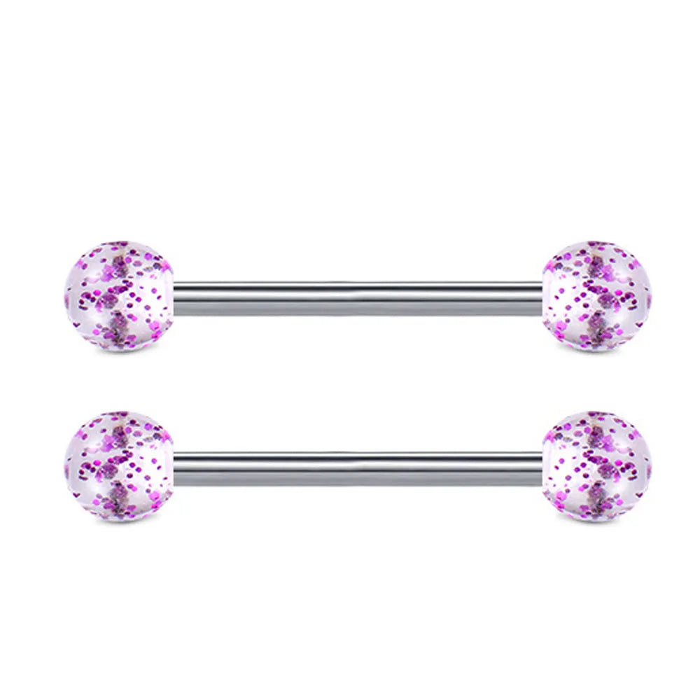 1/18Pairs 14mm/16mm/18mm Stainless Steel Tongue Rings Nipple Piercing Straight Barbells Jewelry For Men For Daily Decoration