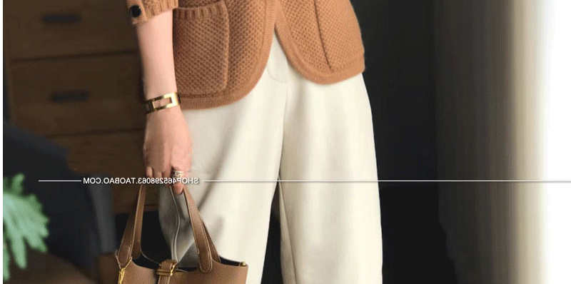 Autumn Winter New Thickened 100% Cashmere Wool Cardigan Women Stand Neck Sweater Sweater Loose Knit Base Wool Sweater Jacket