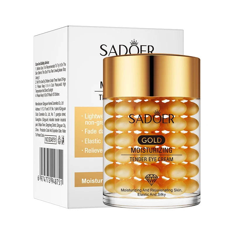 SADOER Hyaluronic Acid 24K Golden Sakura Eye Cream Anti Dark Circles Anti Wrinkles Moisturizing Anti-aging Creams Eyes Skin Care