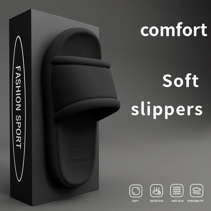 New Men's Slippers EVA Non-slip Bathroom Slipper Soft Comfortable Home Summer Sandal Indoor Bathroom Slippers Male Shower Shoes