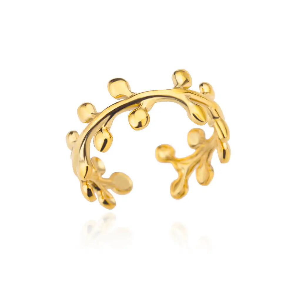 Stainless Steel Twist Chain Adjustable Rings for Women Men Simple Geometric Leave Flower Open Ring Jewelry Female Holiday Gifts