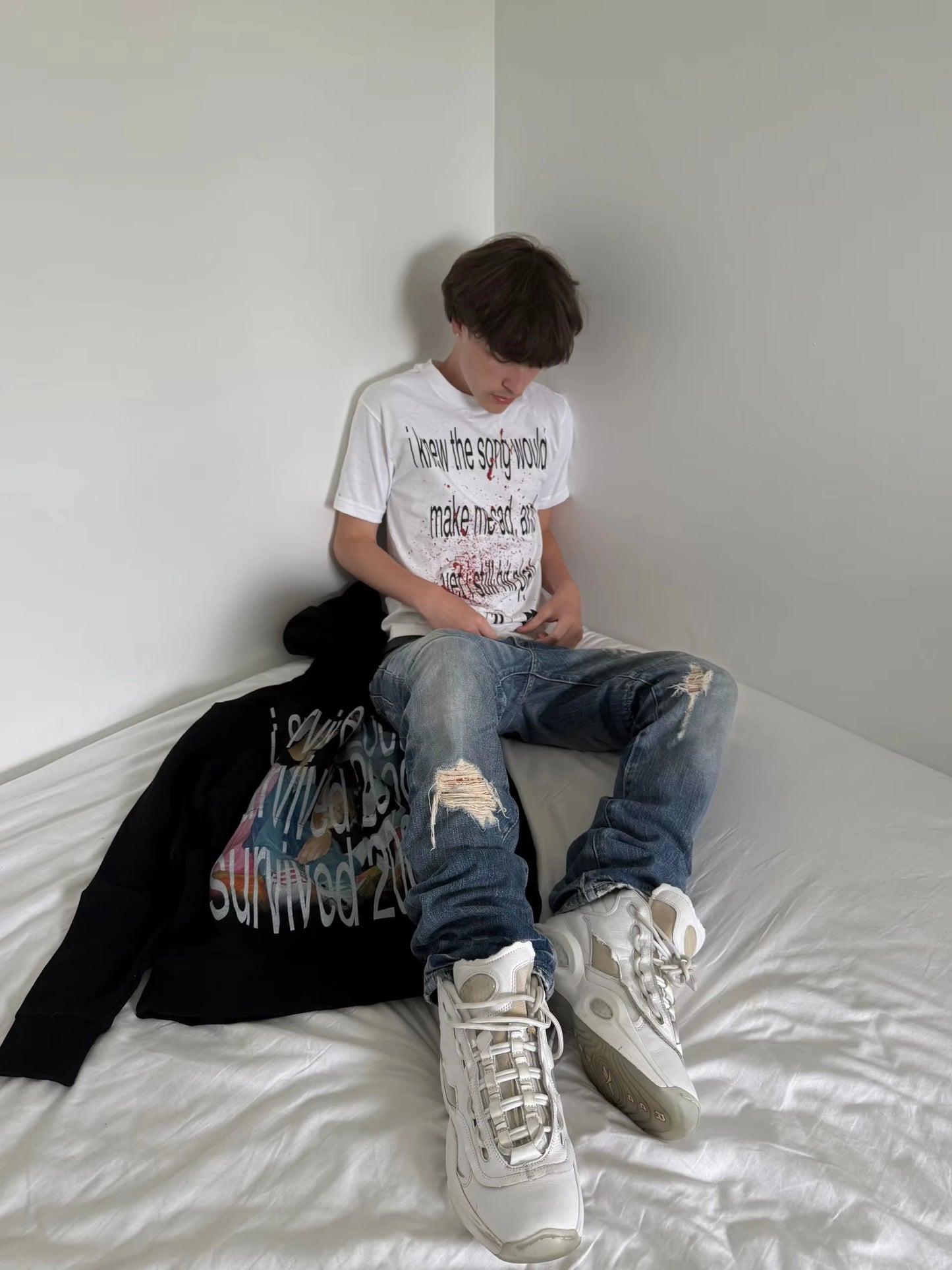 Y2K Classic Cotton Harajuku Hip Hop Letter Graphic Print Oversized T Shirt Gothic Retro Crew Neck Short Sleeve Mens Womens Tops