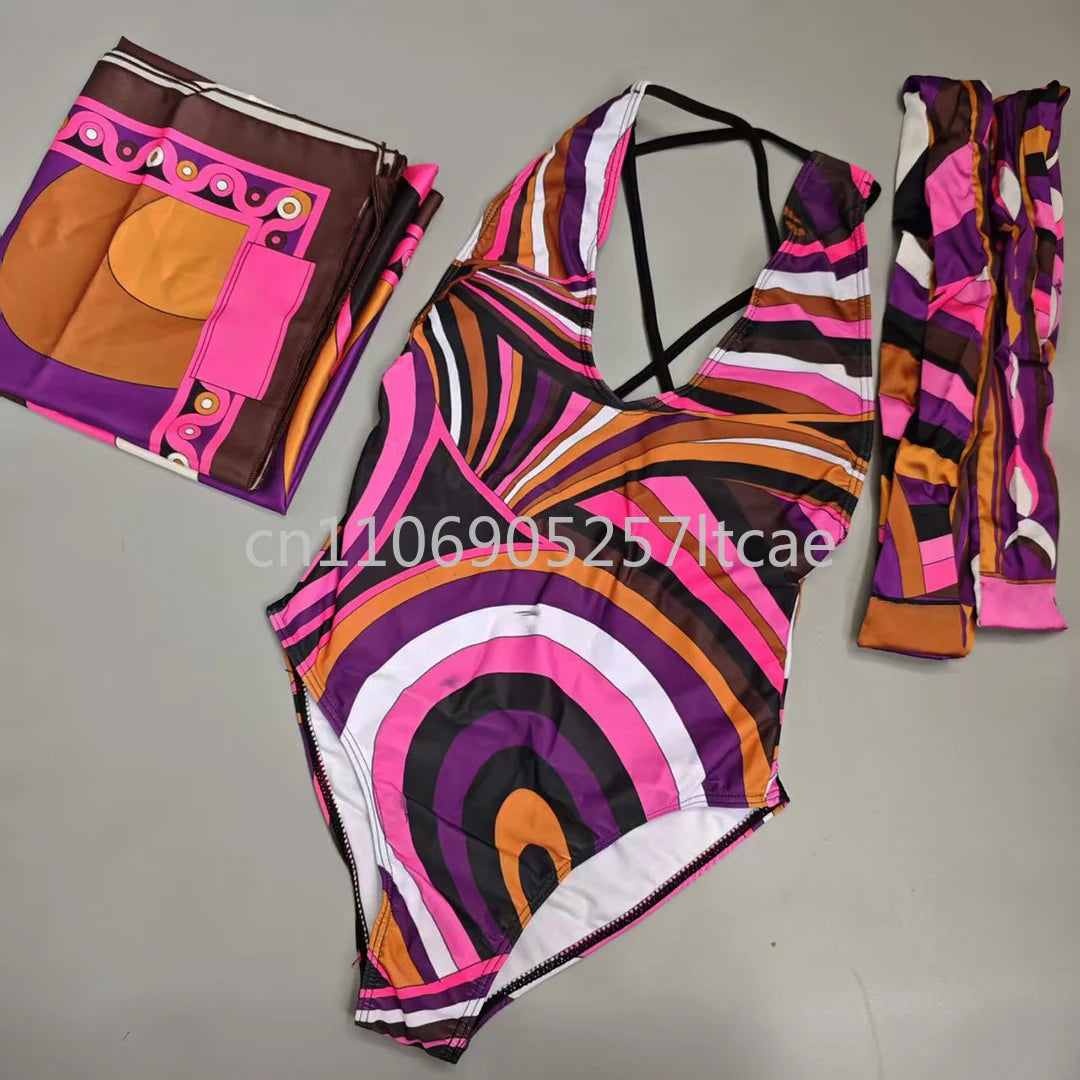 Luxury Design Women's Scarf Bikini Sets Letter Signature Logo Designer Brand Lady Headband Swimsuits