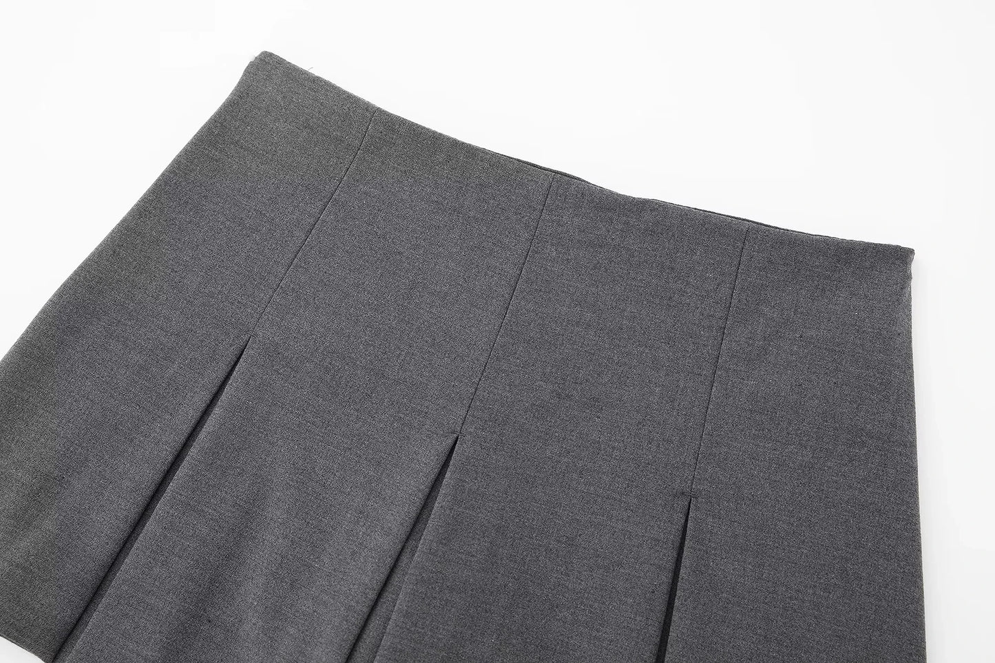 HXAO Pleated Mini Skirt Pants High Waist Grey Short Skirts Women Summer Black Skirt Shorts Streetwear Casual Women's Skort