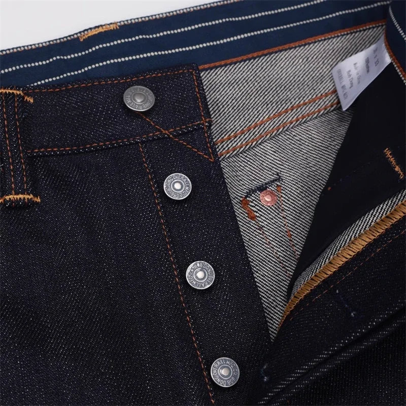 BOB DONG 23oz Extra Heavy Selvedge Denim Jeans Lot 35-3 Raw Denim Slim Straight Leg Pants