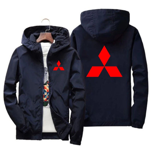 2025 Mitsubishi Racing Team Official Jacket: Unisex Racing Jacket, Oversized Top, Evo Jacket, Hooded Cardigan, Zip-Up Coat