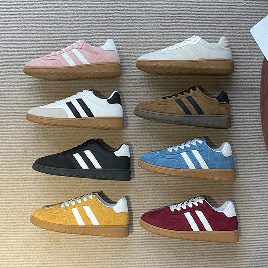 2025 Autumn New  Fashionable Comfortable Casual Sneakers Retro Thick-soled Sneakers Women's College Style Board Shoes Big Size