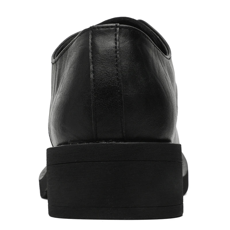 British Style Men's Leather Shoes Pointed Luxury Leather Dress Shoes Versatile Couples Interview Commuting Men's Casual Shoes