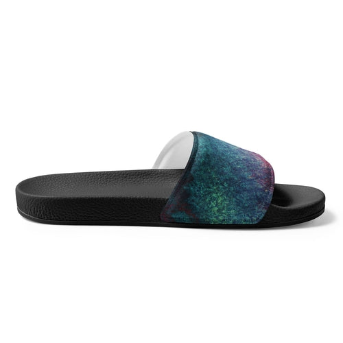 Women’s Slides Multicolor Watercolor Abstract Print